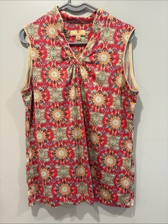 Sport Haley Tops - Sport Haley Red Floral Sleeveless Tie-Front Camisole ptp 22-24 length 29